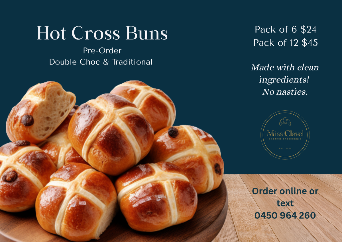 Hot Cross Buns | Pre Order From 24.00 (Pack of 6 or 12)