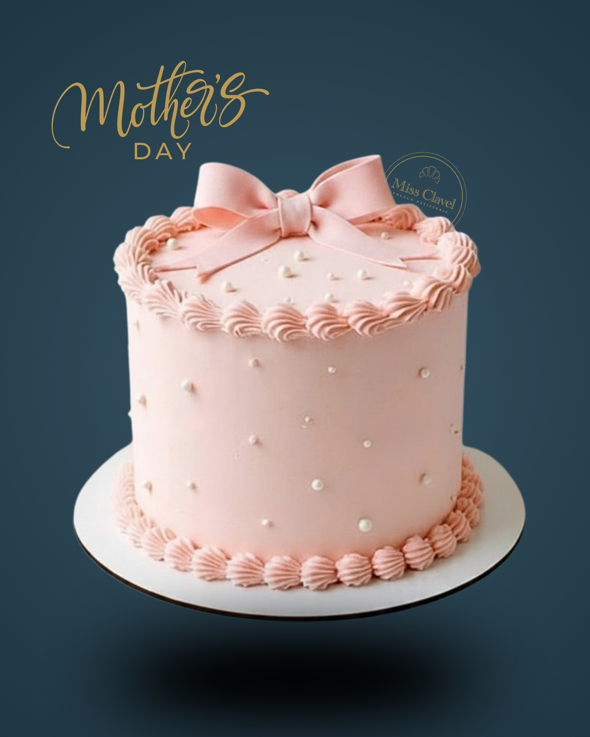 Mother's Day 6" 'Strawberries & Cream' Cake (Tall)