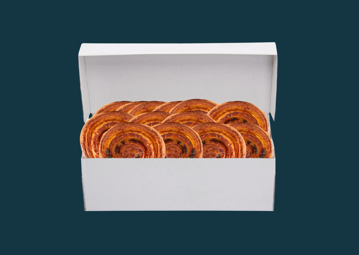 Pre-Order | Catering Box | Pain Au Raisin Box of 12